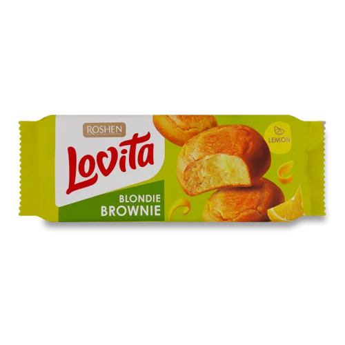 Печиво здобне з лимоном Blondie brownie Lovita Roshen м/у 152г