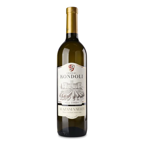 Вино Біле Напівсолодке Alazani Valley Chateau Kondoli, в/ґ, 0.75л, 11-13%