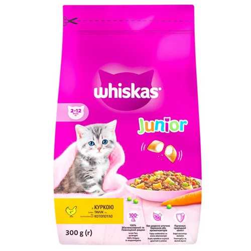 Корм сухий Whiskas з куркою для кошенят 300г