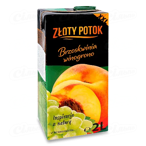 Нектар Zloty Potok Персик-виноград 2л