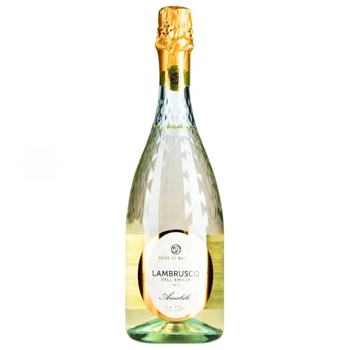 Вино ігристе Rose di Bacco Lambrusco Bianco біле солодке 7,5% 0,75л