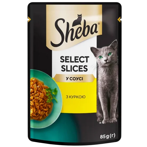 Корм вологий Sheba Select Slices з куркою для котів 85г