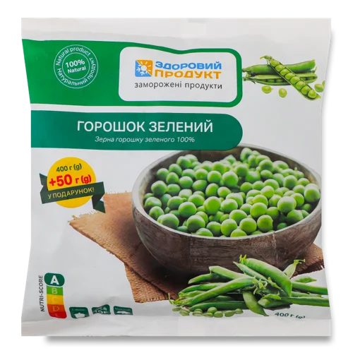 Зелений Швидкозаморожений Горошок В/ґ 400г