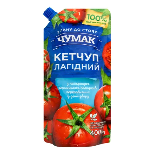 Кетчуп Лагідний Чумак д/п 400г