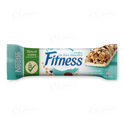 Батончик Fitness злаковий з печивом та білим шоколадом 23.5г