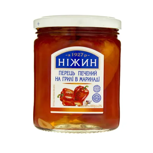 Перець печений на грилі в маринаді Ніжин с/б 480г