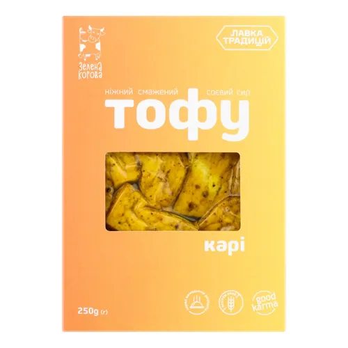 Сир соєвий смажений карі Тофу Зелена корова 250г