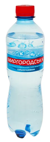 Вода мінеральна Миргородська сильногазована 0,5л