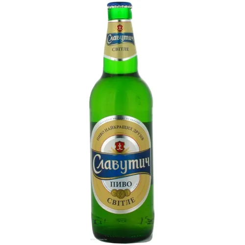 Пиво Славутич Світле пастеризоване скляна пляшка 4.3% об. 500 мл