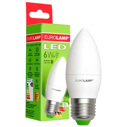 Лампа Eurolamp LED ЕКО серія "D" CL 6W E27 4000K