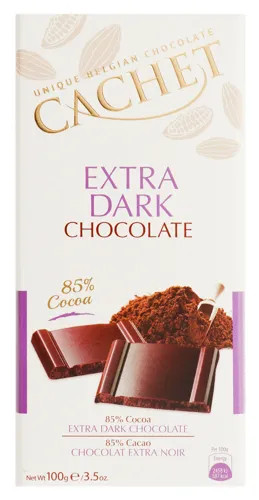 Шоколад Cachet екстра чорний 85%, 100г