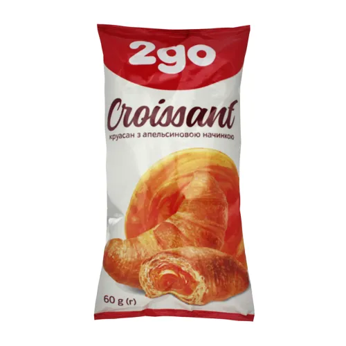 Круасан з апельсиновою начинкою 2go м/у 60г
