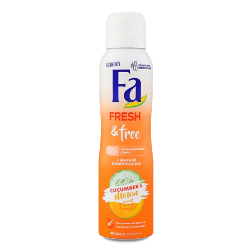 Дезодорант Cucumber & Melon Смак Fresh & Free Fa 150мл
