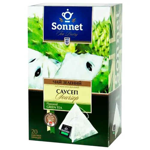 Чай зелений Sonnet Саусеп пірамідка, 20*2г/уп