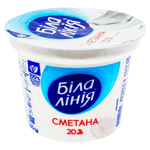 Сметана Біла Лінія 20% 200г