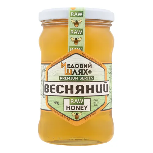 Мед квітковий натуральний Весняний Медовий шлях с/б 400г