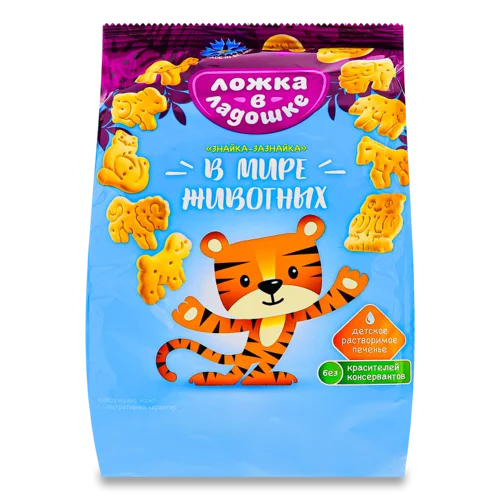 Печиво Розчинне Для Дітей В/ґ, У Світі Тварин, 150г