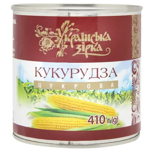 Кукурудза Українська Зірка консервована 410г