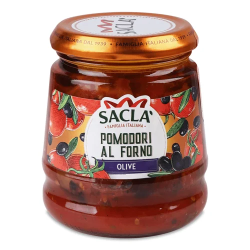 Томати Sacla запечені в духовці з оливками,285г