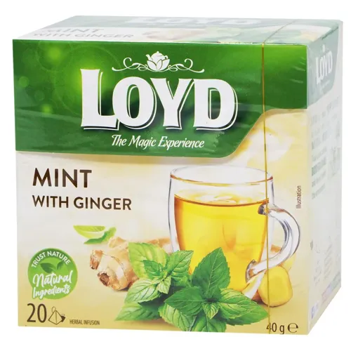 Чай трав'яний «Loyd» М'ята з імбирем 2г*20шт