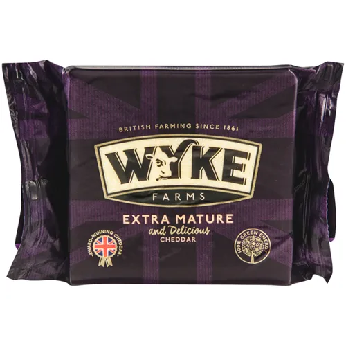 Сир Wyke Farms Чеддар напівтвердий витриманий білий 48% 200г