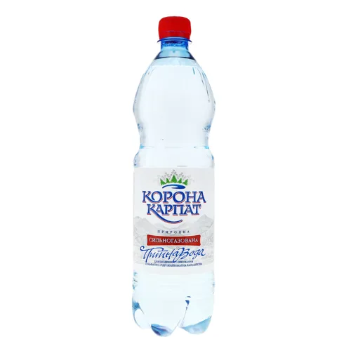 Вода питна природна сильногазована Корона Карпат 1л