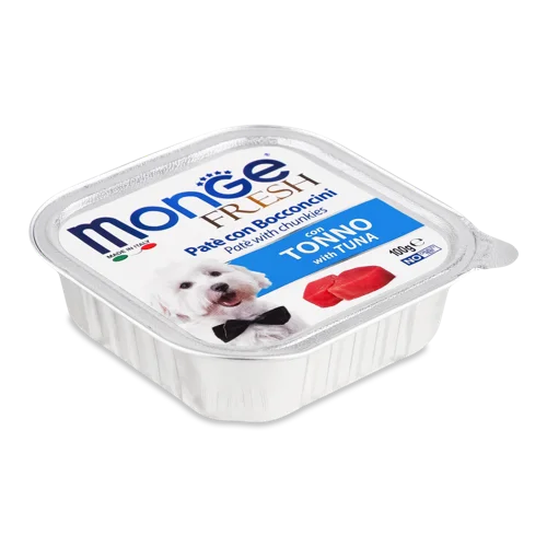 Корм Консервований Повноцінний Для Дорослих Собак З Тунцем, Fresh Monge, Лоток, 100г