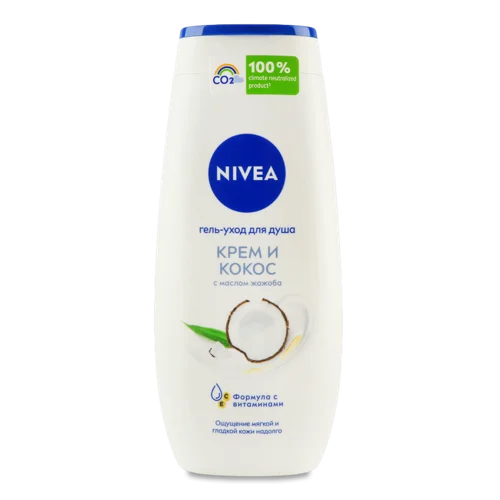 Гель-догляд для душу Крем і Кокос, Nivea, 250мл