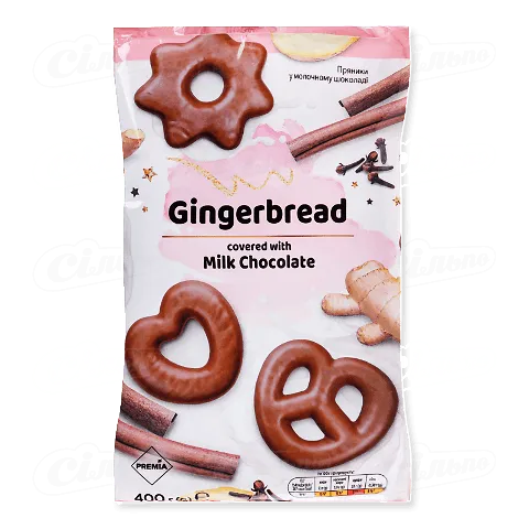 Пряники «Премія» у молочному шоколаді, 400г
