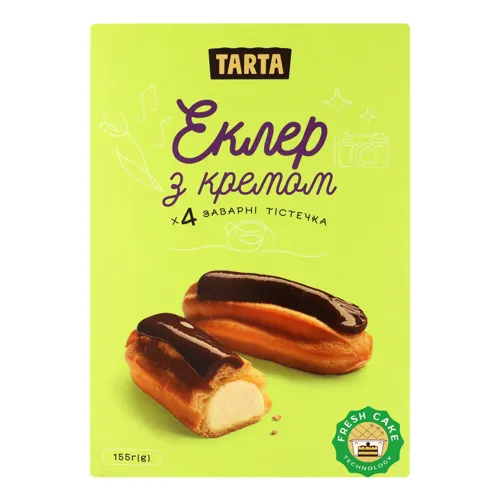 Тістечка заварні з кремом Еклер Tarta к/у 155г