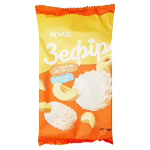 Зефір Novus зі смаком абрикоса 240г