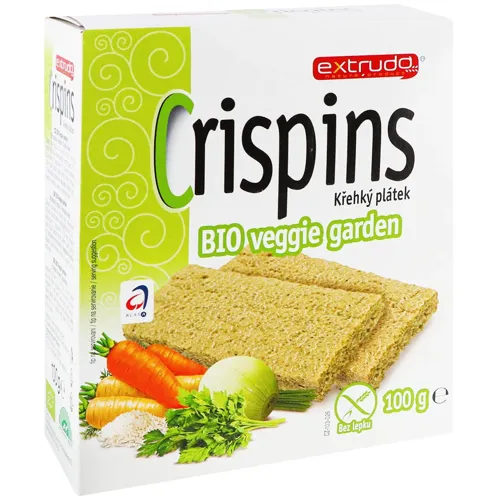 Хлібці Extrudo Crispins органічні з овочами 100г