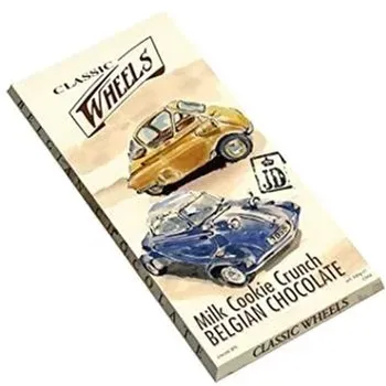 Шоколад Belgian Chocolate Classic Wheels молочний з кусочками печенья 100 г