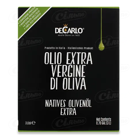Олія оливкова De Carlo Il Classico EV, 3л