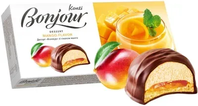 Упаковка конфет Konti Bonjour Десерт со вкусом манго 232 г