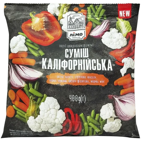 Суміш овочева Лімо Каліфорнійська швидкозаморожена 400г