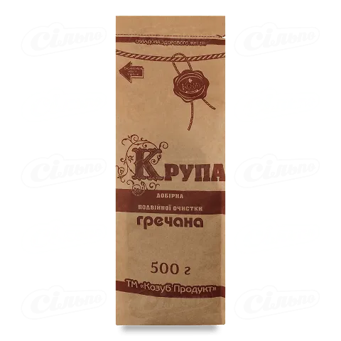 Крупа гречана Козуб продукт подвійної очистки 500г