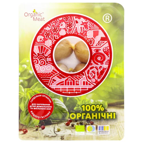 Сосиски Organic Meat дитячі органічні вищий сорт 300г