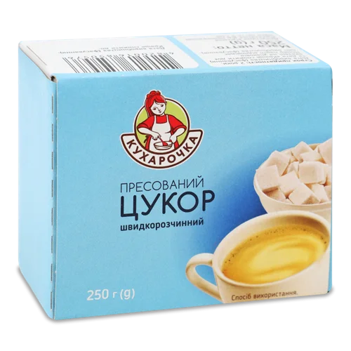 Цукор Білий Пресований Швидкорозчинний Вищого Ґатунку К/У, 250г