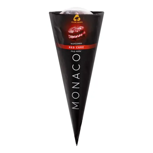 Морозиво 10% Мигдальна нуга-чизкейк-лохина Red Cake Monaco Three Bears м/у 70г