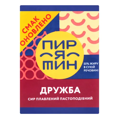 Сир плавлений 55% пастоподібний Дружба Пирятинъ м/у 90г