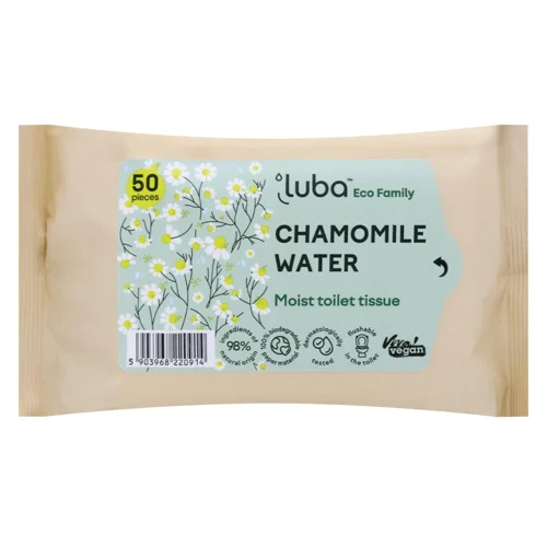 Туалетний папір вологий Luba Eco Pack з ромашковою водою 50шт