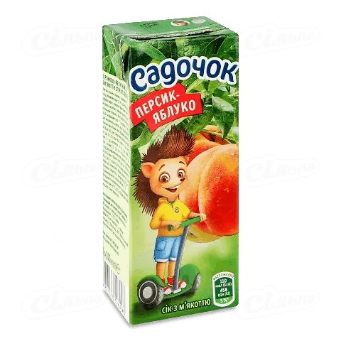 Сік Садочок Персик-яблуко 0,2л