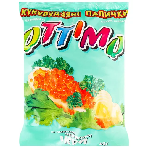 Палички кукурудзяні Оттімо зі смаком червоної ікри 45г