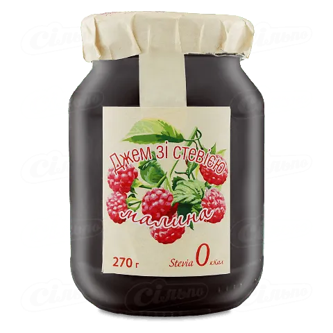 Джем Стевіясан Малина зі стевією 270г
