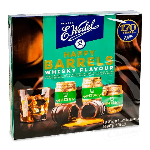 Цукерки E.Wedel з алкогольною начинкою віскі, 200г
