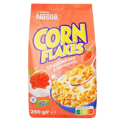 Cніданок сухий Nestle Corn Flakes Strawberry&Cream, 250г