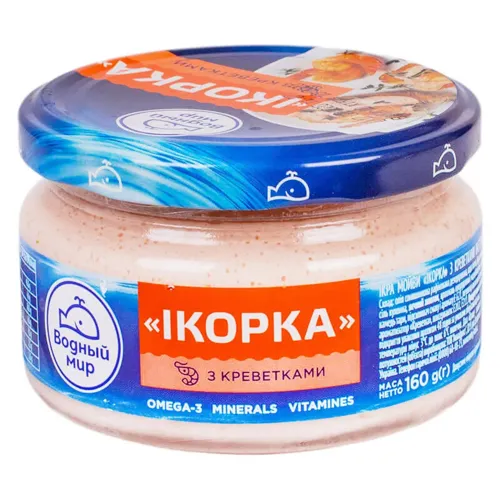 Ікра Мойви Водний Світ з креветками 160г