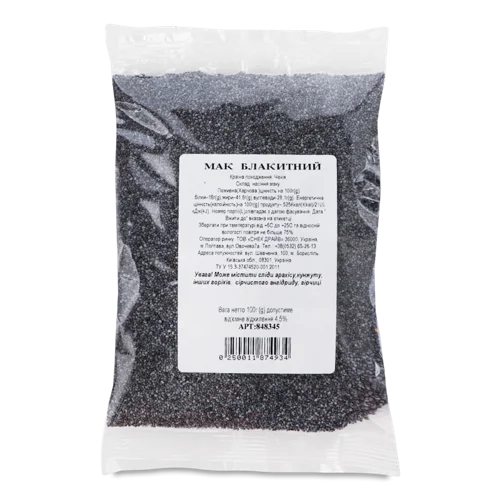 Мак Блакитний, Вищого Ґатунку, ТОВ Снек Драйв, м/у 100г