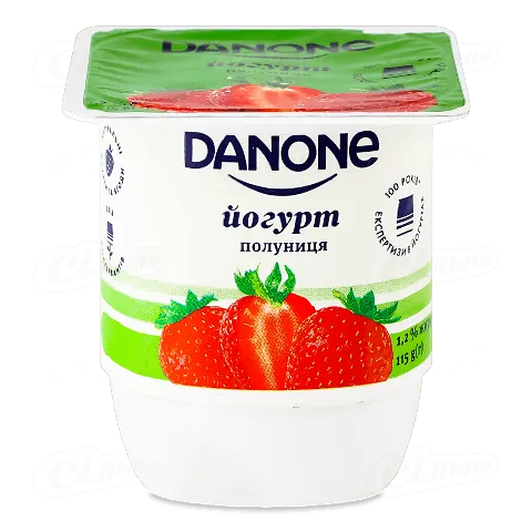 Йогурт Danone Полуниця 1,2% ст, 115г